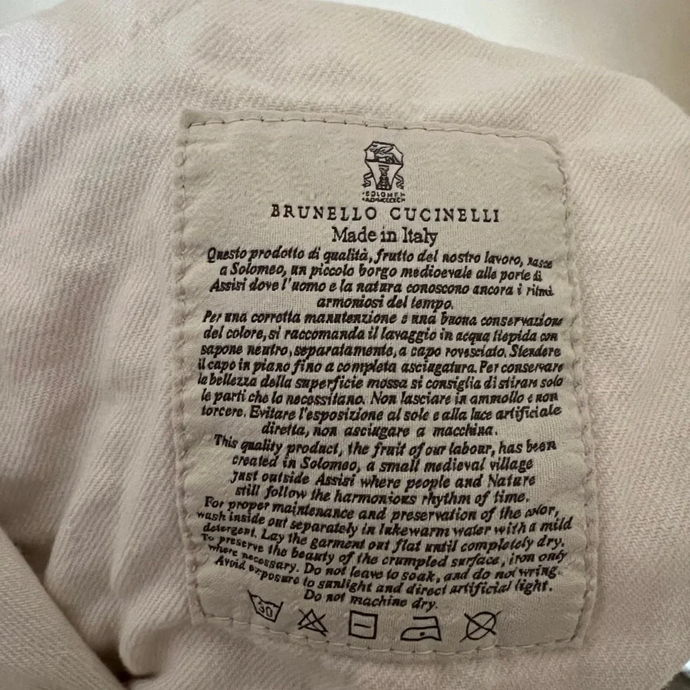 Brunello Cucinelli Cream Wide Leg Pants - Picture 11 of 11